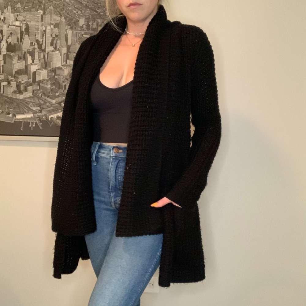 ByCorpus Black Open Knit Cardigan
